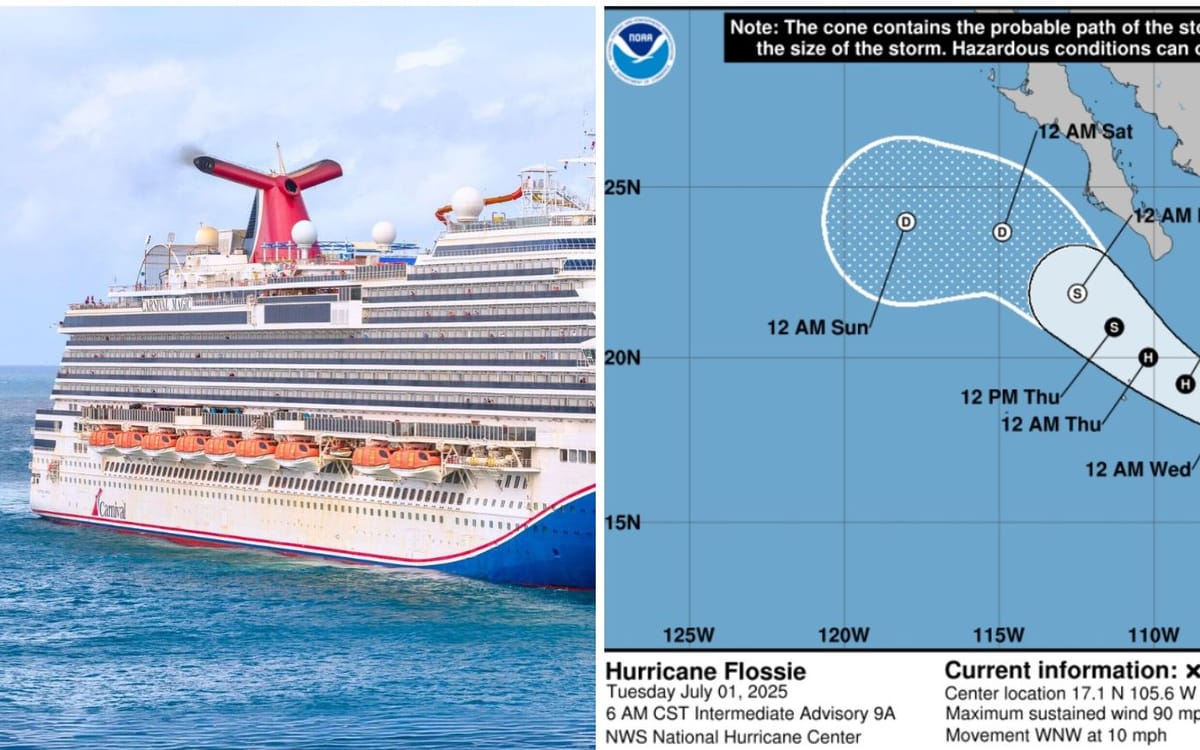 Carnival Reroutes Panorama and Firenze Sailings as Hurricane Flossie Nears