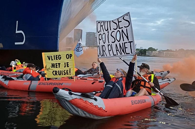 Extinction Rebellion Protest Delays Celebrity Eclipse Docking in Amsterdam