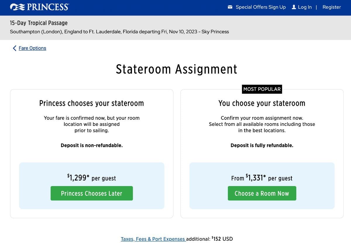 Princess Cruises to Default to Non-Refundable Deposits Starting October 2025