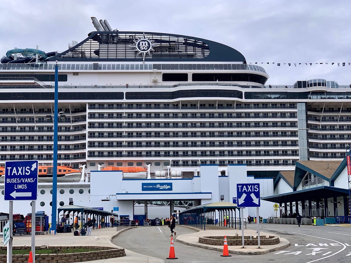 MSC Meraviglia Plugs Into Shore Power at Brooklyn Cruise Terminal