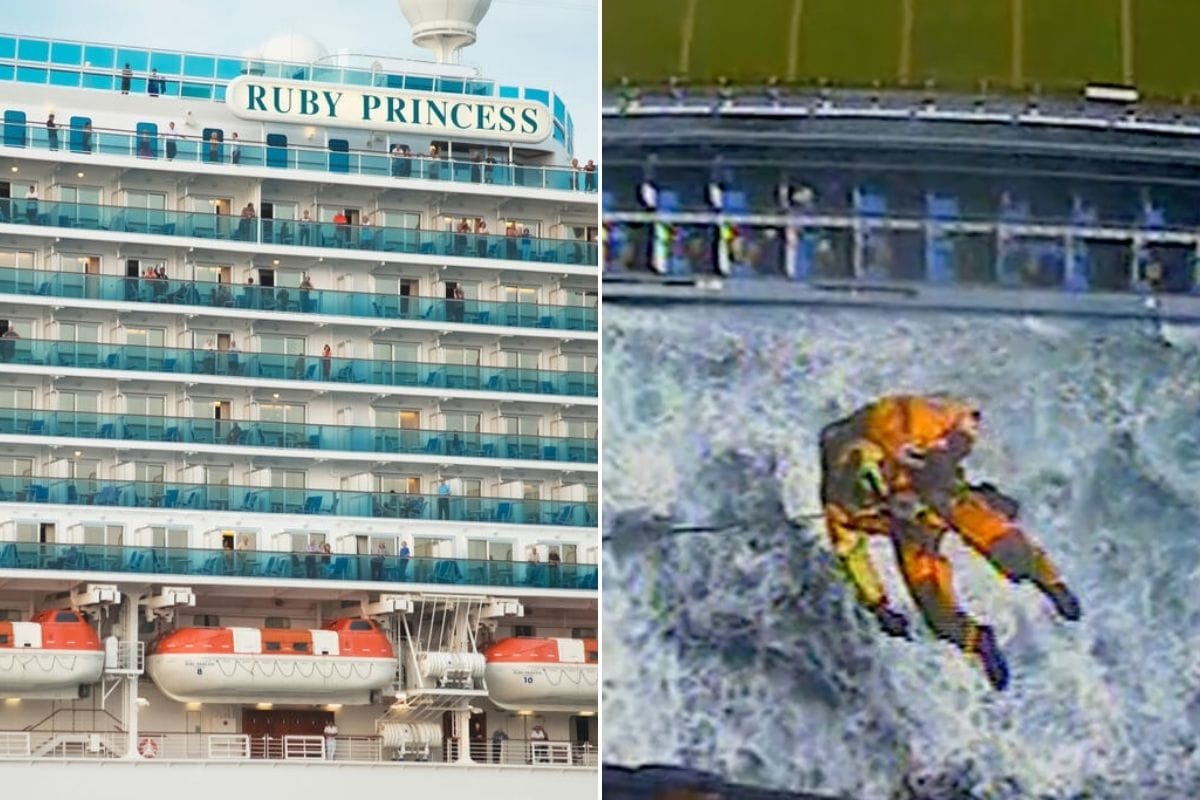 California Air Guard Hoists 79-Year-Old off Ruby Princess in Fog