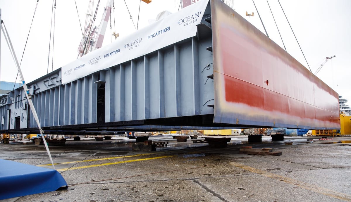Oceania Lays Keel for Sonata at Fincantieri, Due in 2027