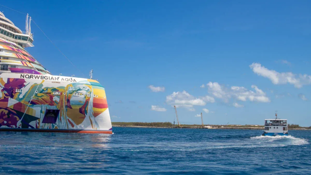 MSC Seaside Drifts From Ocean Cay Pier After Mooring Lines Snap