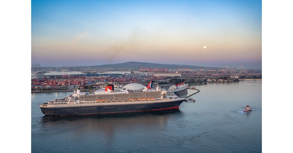 Queen Mary 2 Salutes Historic Namesake Off Long Beach
