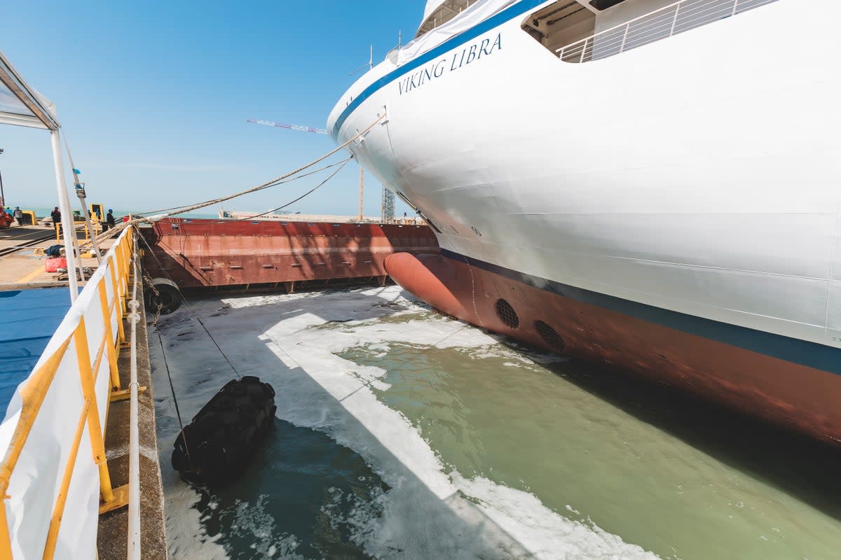 Viking Libra Floats Out as First Hydrogen-Powered Cruise Ship