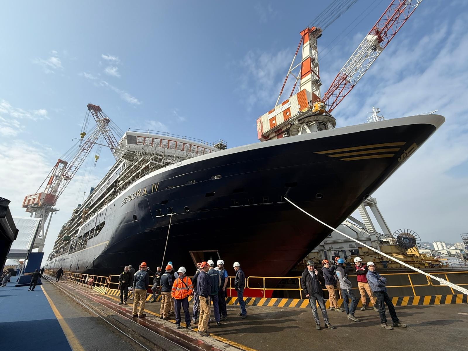 Explora V Bow Section Launched at Palermo Shipyard