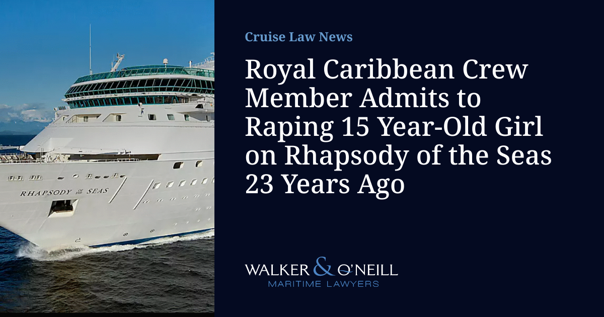 Former Royal Caribbean Crew Member Pleads Guilty to Sex Assault
