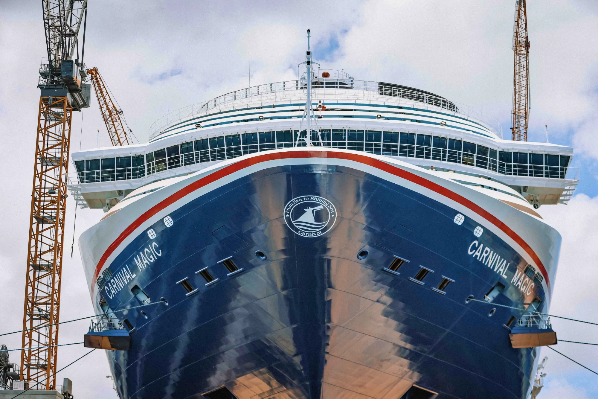 Carnival Adds New Bow Crest to U.S. Fleet After Dry Docks