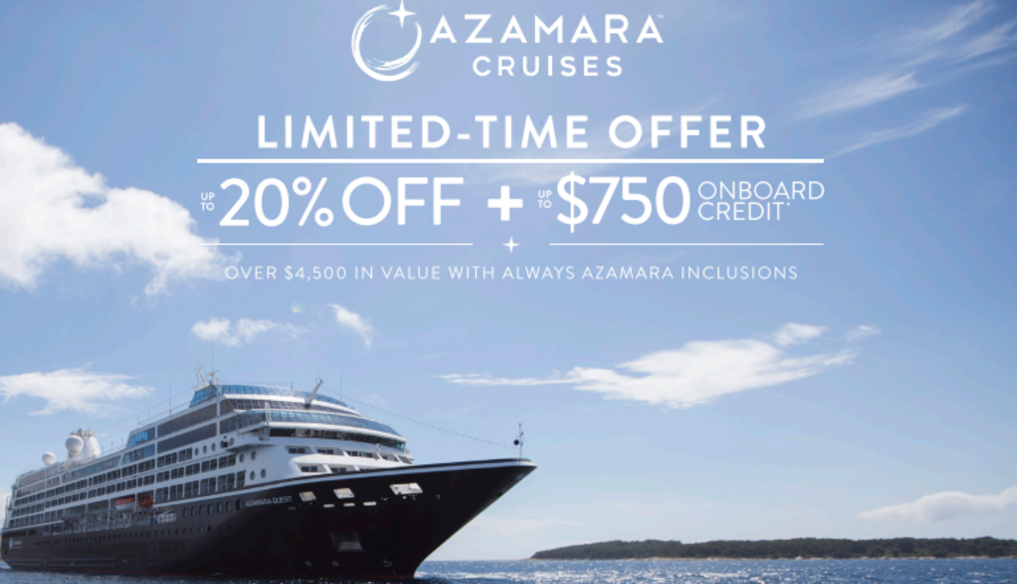 Azamara Launches June Flash Sale With Up to 20% Off Cruises