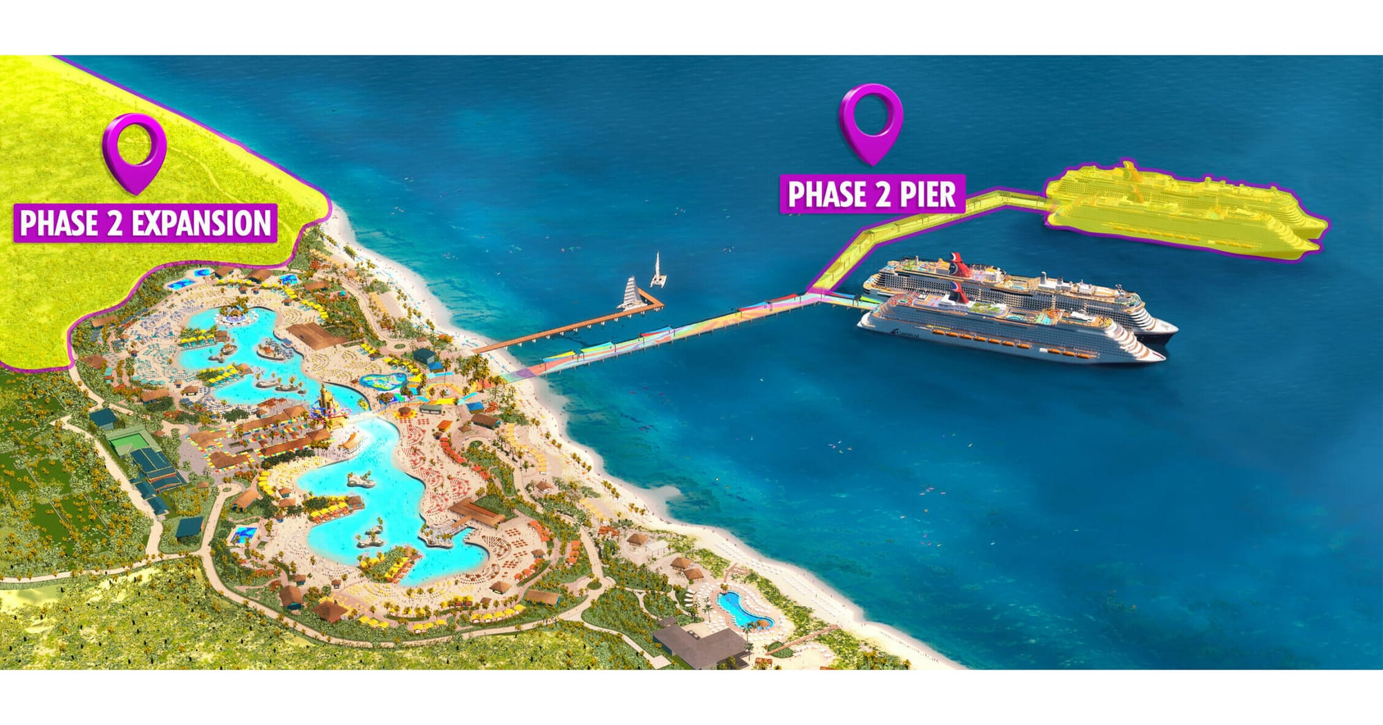 Carnival Completes Celebration Key Pier Expansion on Grand Bahama