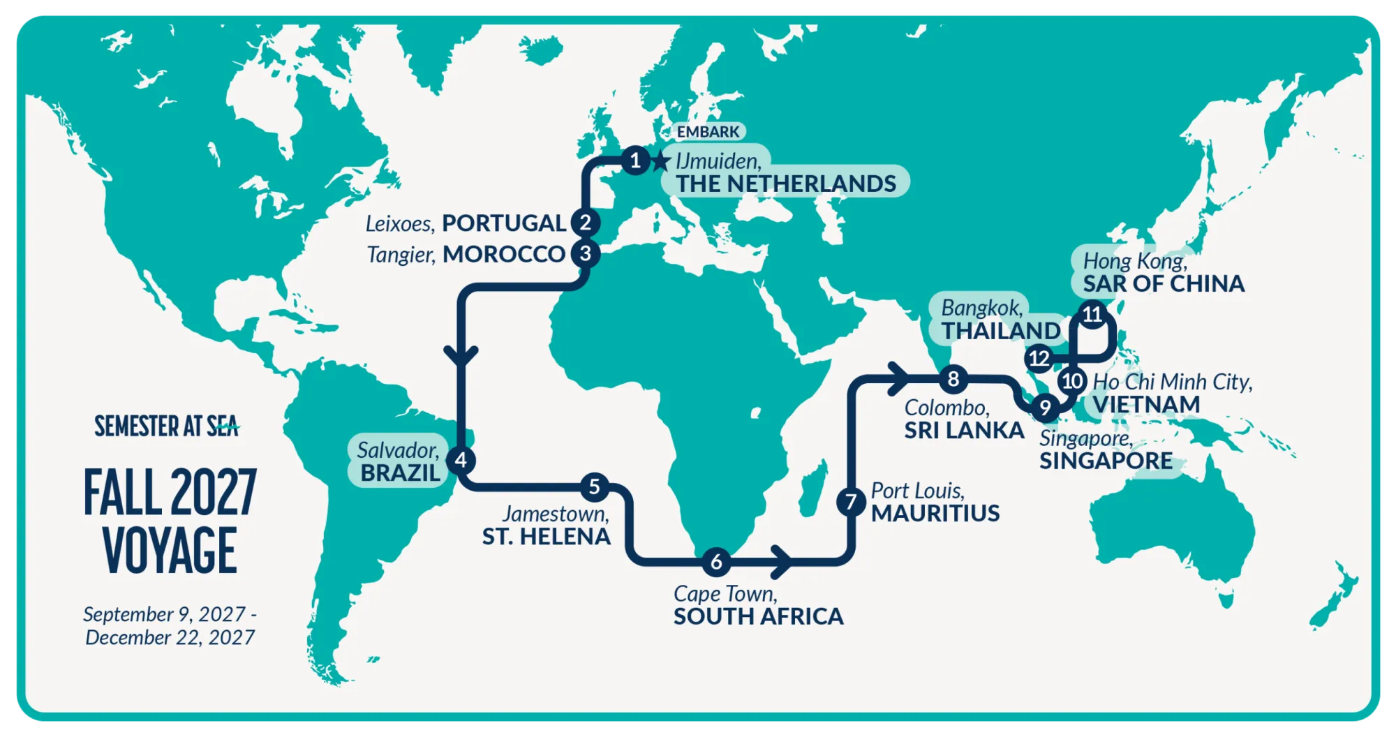 Semester at Sea Opens Applications for 104-Day 2027 Voyage