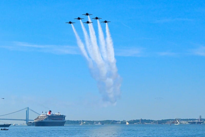 Queen Mary 2 Anchors in New York Harbor for Sail4th 250