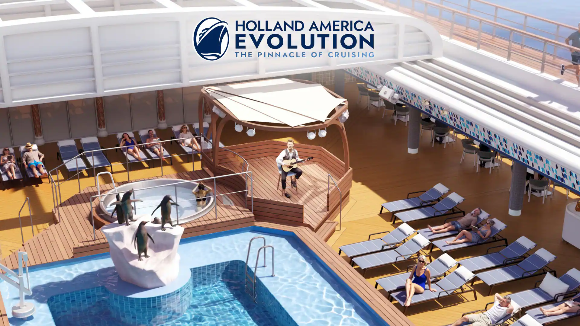 Holland America Plans Lido Pool Bandstands for Two Ships