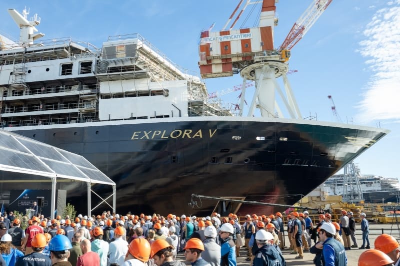 Explora Journeys Floats Out Explora V at Fincantieri