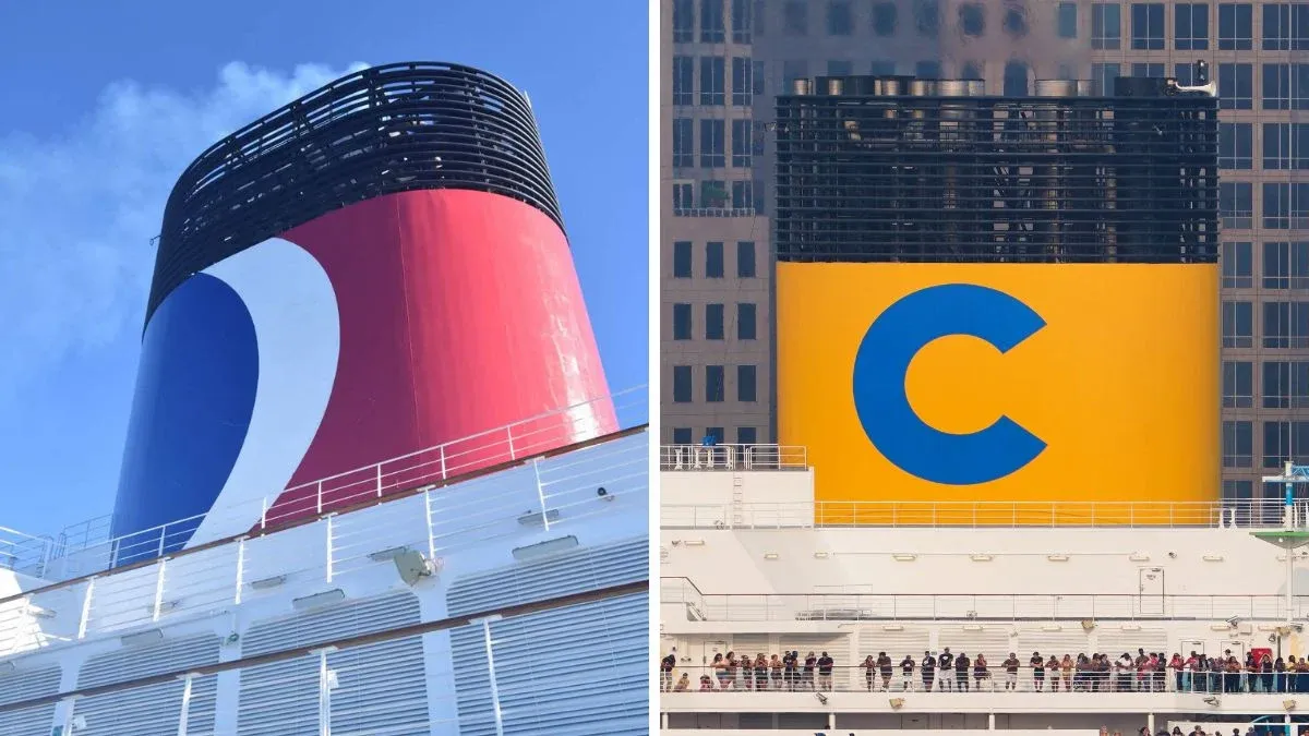 Carnival Venezia Gets Red, White and Blue Funnel Repaint