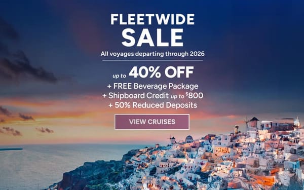Oceania Cruises Launches Fleetwide Sale With Up to 30% Savings Globally
