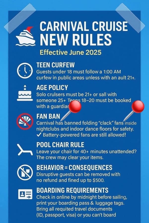 Carnival Bans Handheld Fans for Safety