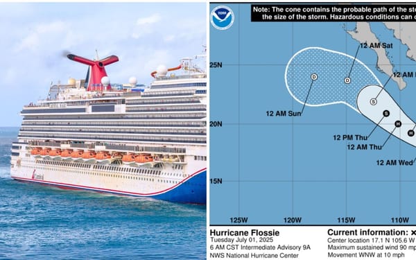 Carnival Reroutes Panorama and Firenze Sailings as Hurricane Flossie Nears