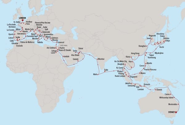 Oceania Cruises Unveils 129-Day Luxury Kangaroo Route from Sydney to London