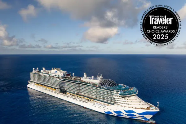 Sun Princess Named #1 Mega Cruise Ship by Condé Nast Traveler for 2025