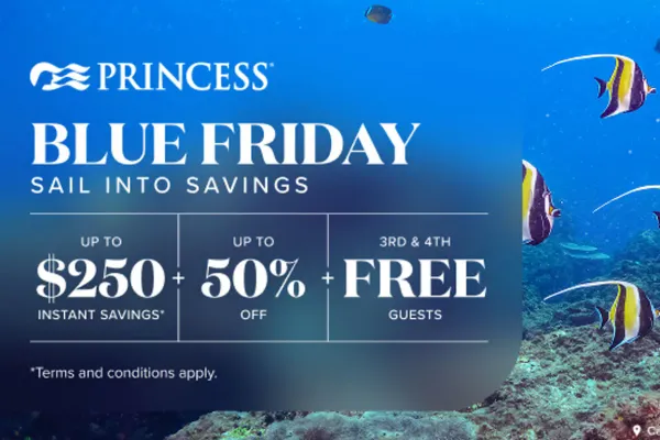 Princess Blue Friday Offers Up to 50% Off 2027-28 Cruises