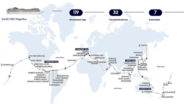 MSC Opens Bookings for 115-Night 2028 World Cruise on Magnifica