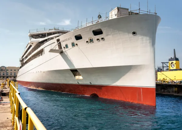 Amangati Floats Out in Genoa Ahead of 2027 Maiden Voyage