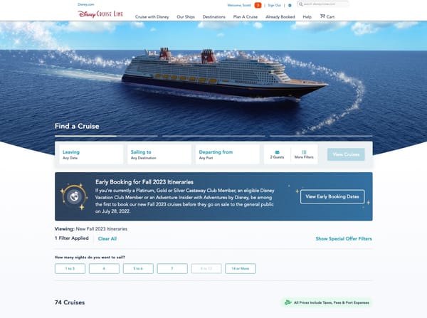Disney Cruise Line Expands Fare Offer With 38 Early 2027 Sailings