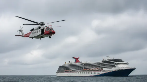 HM Coastguard Airlifts Carnival Legend Passenger Off Cornwall