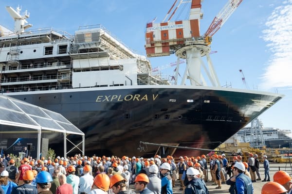 Explora Journeys Floats Out Explora V at Fincantieri