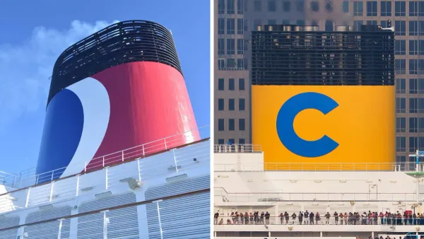 Carnival Venezia Gets Red, White and Blue Funnel Repaint